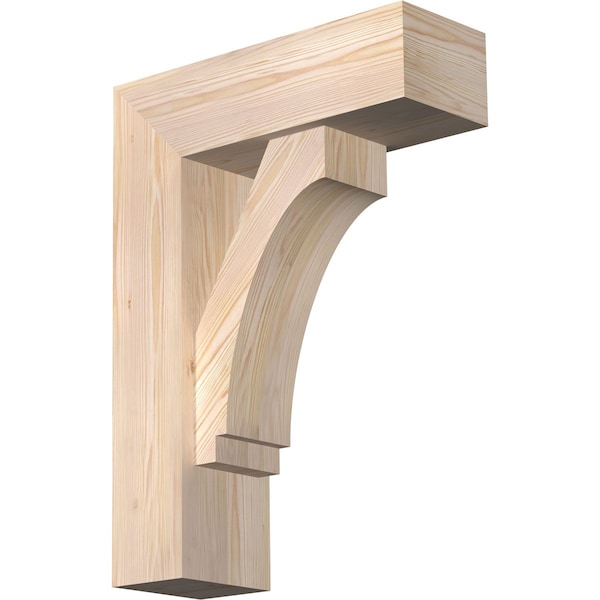 Ekena Millwork Imperial Block Smooth Bracket w/ Offset Brace, Douglas Fir, 7 1/2"W x 22"D x 30"H BKT0806X22X30IMP05SDF - main